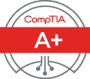 Advanced cybersecurity certification badge with CompTIA A+ logo, symbolizing IT training and certification.
