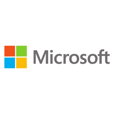 Microsoft logo with colorful squares and text representing technology education and career opportunities.