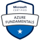 Microsoft Certified badge showcasing Azure Fundamentals certification for IT professionals and learners.