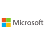 Microsoft logo with colorful squares and text representing technology education and career opportunities.