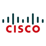 Cisco logo with an audio waveform design, symbolizing networking and communication technologies.