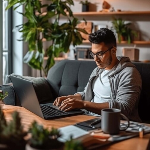Laptop computer used for tech training and online learning at MyComputerCareer.